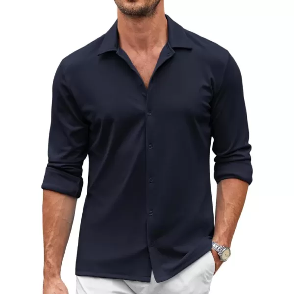 COOFANDY Men's Casual Button Down Shirt Wrinkle Free Shirts Long Sleeve Dress Shirt