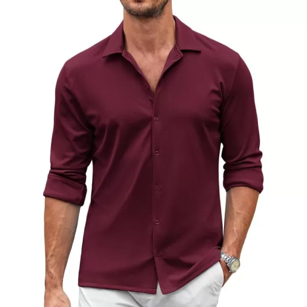 COOFANDY Men's Casual Button Down Shirt Wrinkle Free Shirts Long Sleeve Dress Shirt
