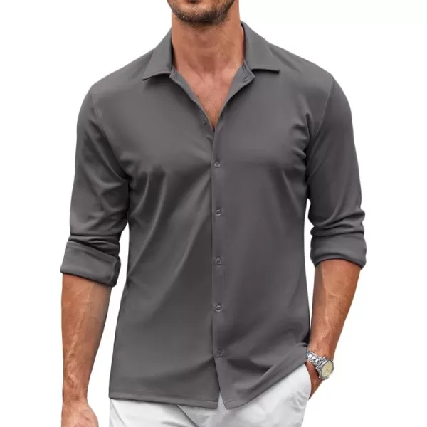 COOFANDY Men's Casual Button Down Shirt Wrinkle Free Shirts Long Sleeve Dress Shirt