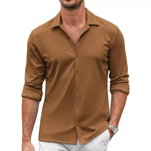 COOFANDY Men's Casual Button Down Shirt Wrinkle Free Shirts Long Sleeve Dress Shirt