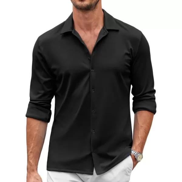 COOFANDY Men's Casual Button Down Shirt Wrinkle Free Shirts Long Sleeve Dress Shirt