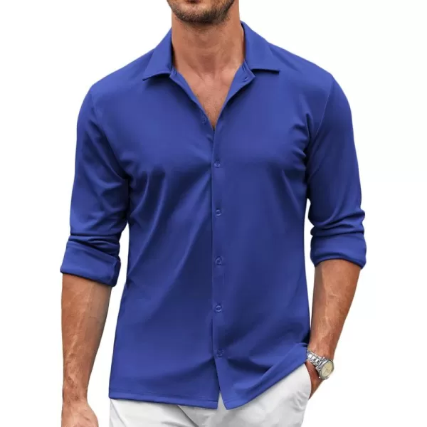 COOFANDY Men's Casual Button Down Shirt Wrinkle Free Shirts Long Sleeve Dress Shirt