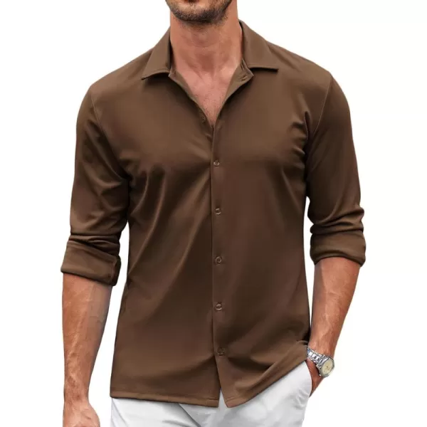 COOFANDY Men's Casual Button Down Shirt Wrinkle Free Shirts Long Sleeve Dress Shirt