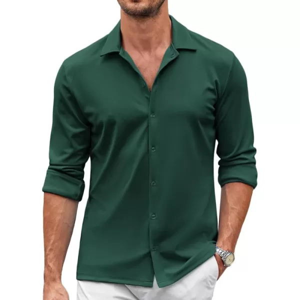 COOFANDY Men's Casual Button Down Shirt Wrinkle Free Shirts Long Sleeve Dress Shirt