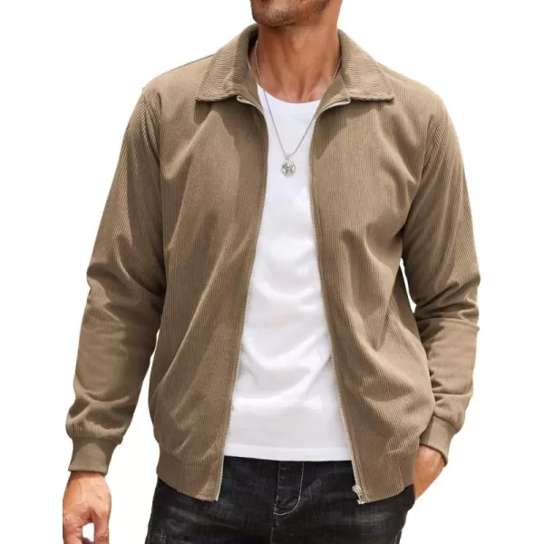 COOFANDY Men's Casual Corduroy Jacket Lightweight Bomber Style Shirt Jacket Vintage Coat