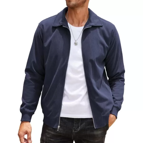 COOFANDY Men's Casual Corduroy Jacket Lightweight Bomber Style Shirt Jacket Vintage Coat