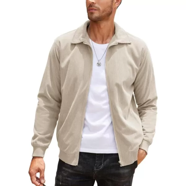 COOFANDY Men's Casual Corduroy Jacket Lightweight Bomber Style Shirt Jacket Vintage Coat