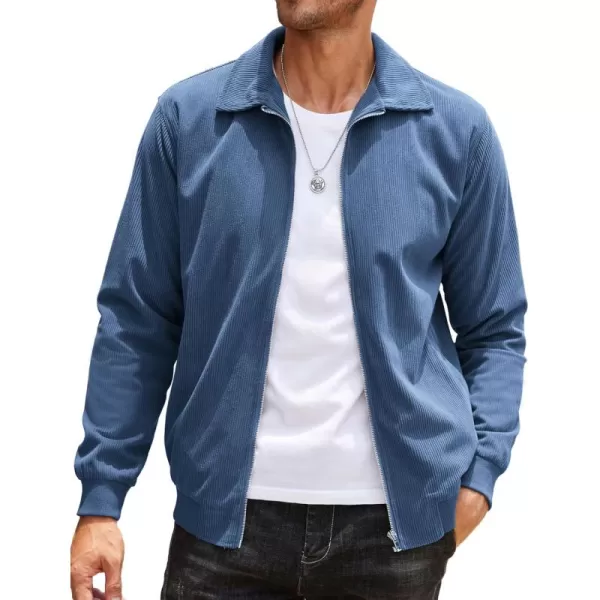 COOFANDY Men's Casual Corduroy Jacket Lightweight Bomber Style Shirt Jacket Vintage Coat