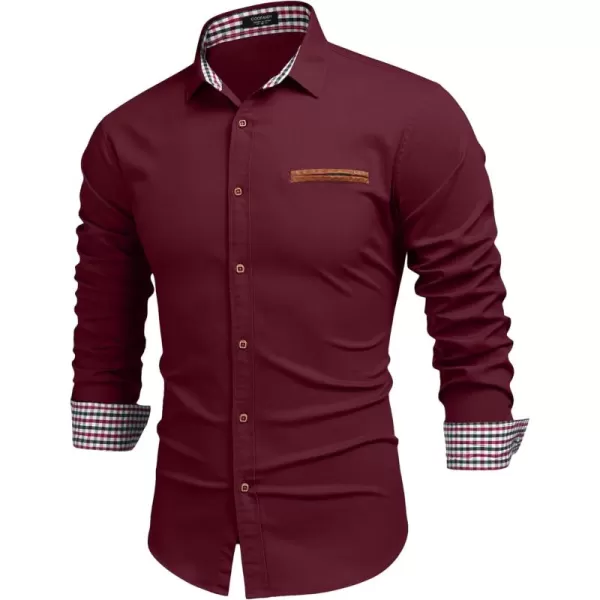 COOFANDY Men's Casual Dress Shirt Button Down Shirts Long-Sleeve Denim Work Shirt