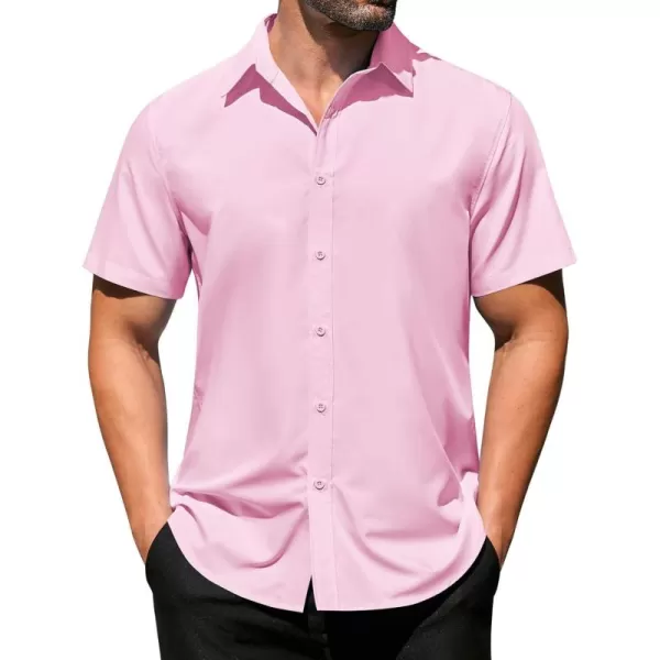 COOFANDY Men's Casual Dress Shirts Short Sleeve Wrinkle Free Casual Button Down Shirts