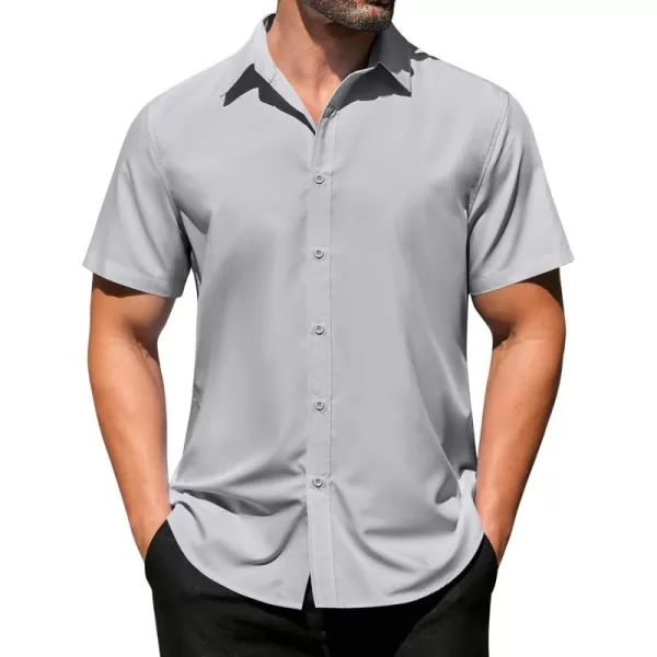 COOFANDY Men's Casual Dress Shirts Short Sleeve Wrinkle Free Casual Button Down Shirts