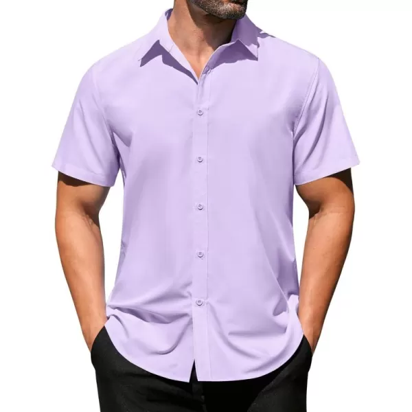 COOFANDY Men's Casual Dress Shirts Short Sleeve Wrinkle Free Casual Button Down Shirts