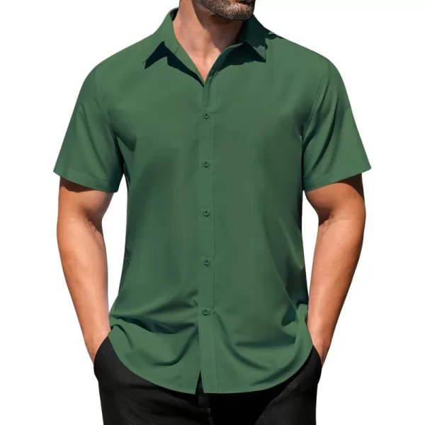 COOFANDY Men's Casual Dress Shirts Short Sleeve Wrinkle Free Casual Button Down Shirts