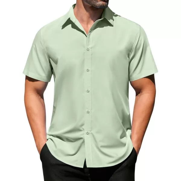 COOFANDY Men's Casual Dress Shirts Short Sleeve Wrinkle Free Casual Button Down Shirts