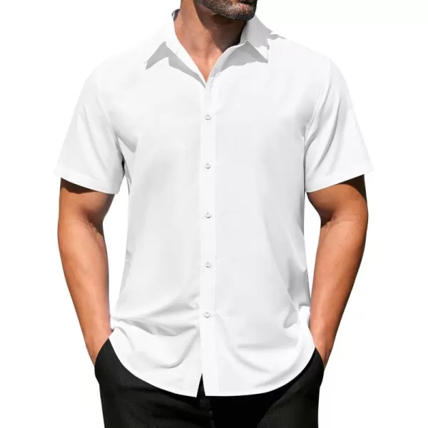 COOFANDY Men's Casual Dress Shirts Short Sleeve Wrinkle Free Casual Button Down Shirts