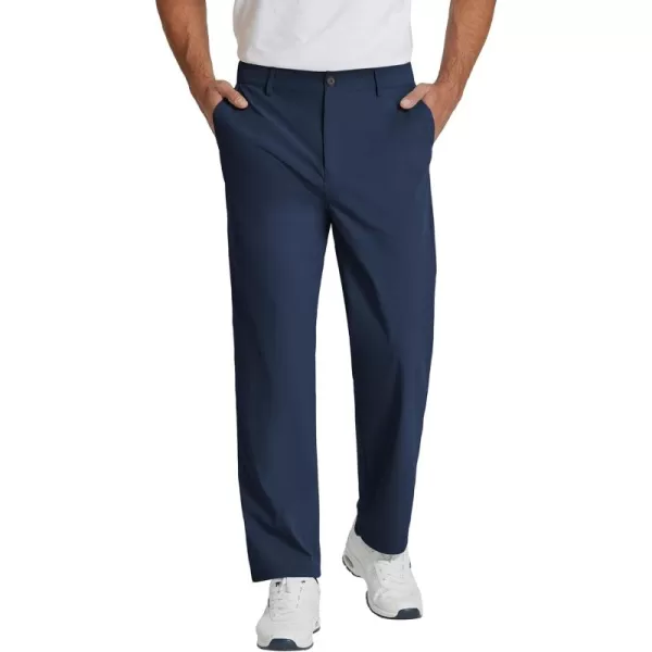 COOFANDY Men's Casual Pants Classic Fit Flat Front Pants Lightweight Elastic Waist Golf Trousers with Pockets