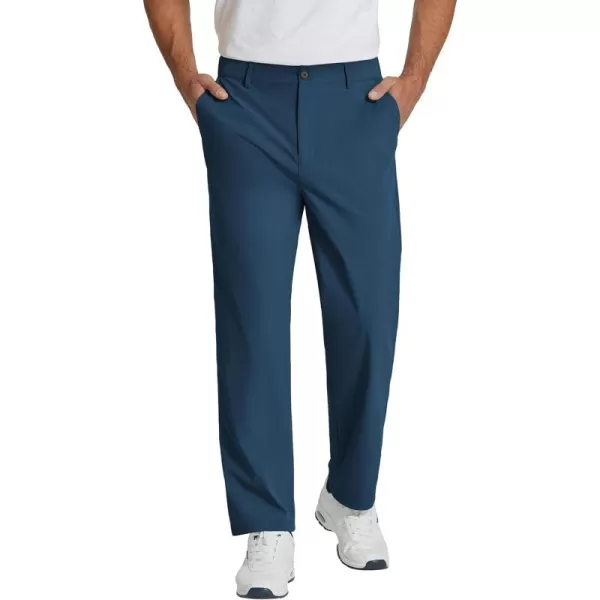 COOFANDY Men's Casual Pants Classic Fit Flat Front Pants Lightweight Elastic Waist Golf Trousers with Pockets