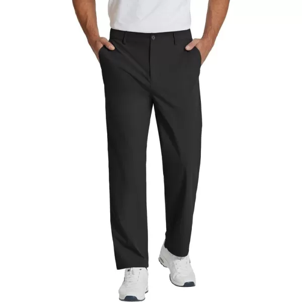 COOFANDY Men's Casual Pants Classic Fit Flat Front Pants Lightweight Elastic Waist Golf Trousers with Pockets
