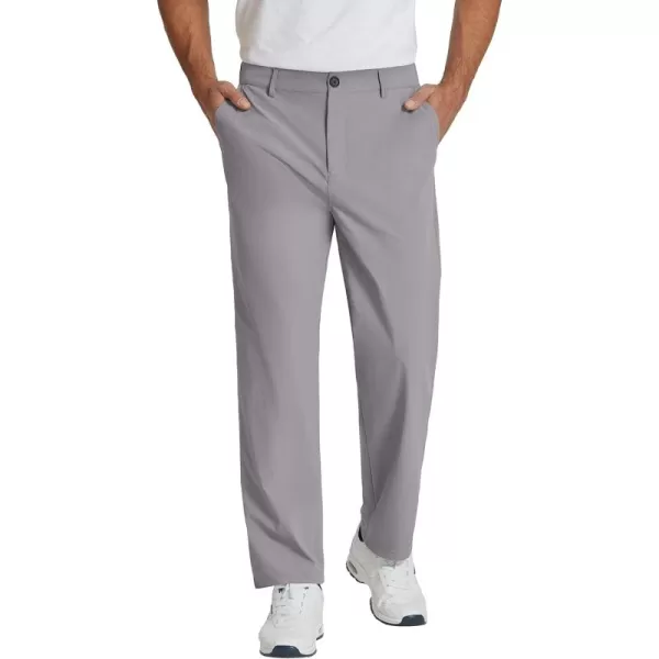COOFANDY Men's Casual Pants Classic Fit Flat Front Pants Lightweight Elastic Waist Golf Trousers with Pockets