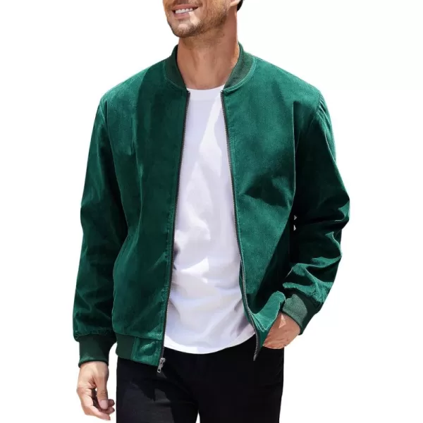 COOFANDY Men's Casual Varsity Jacket Vintage Lightweight Suede Bomber Jackets
