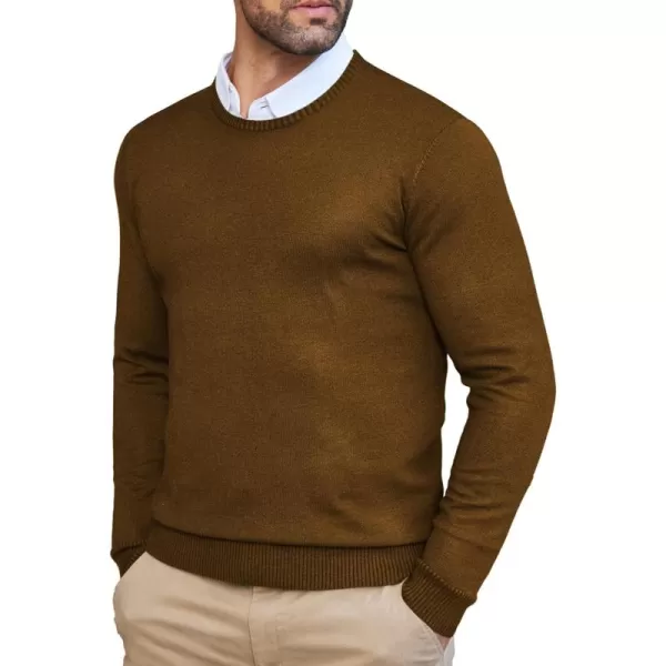 COOFANDY Men's Dress Crew Neck Sweater Slim Fit Lightweight Sweatshirts Knitted Pullover Casual Fashion Long Sleeve Sweater