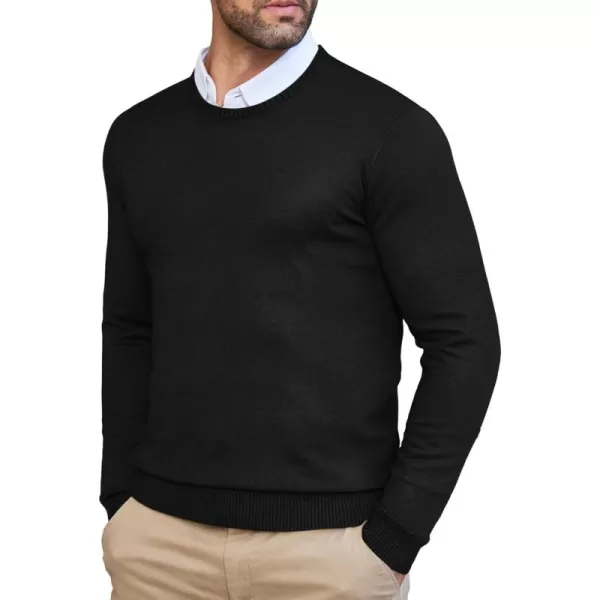 COOFANDY Men's Dress Crew Neck Sweater Slim Fit Lightweight Sweatshirts Knitted Pullover Casual Fashion Long Sleeve Sweater