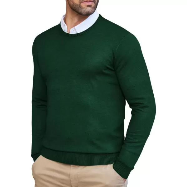 COOFANDY Men's Dress Crew Neck Sweater Slim Fit Lightweight Sweatshirts Knitted Pullover Casual Fashion Long Sleeve Sweater