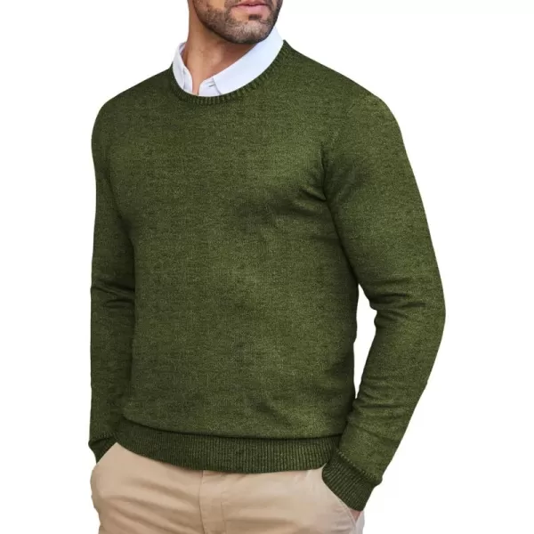 COOFANDY Men's Dress Crew Neck Sweater Slim Fit Lightweight Sweatshirts Knitted Pullover Casual Fashion Long Sleeve Sweater