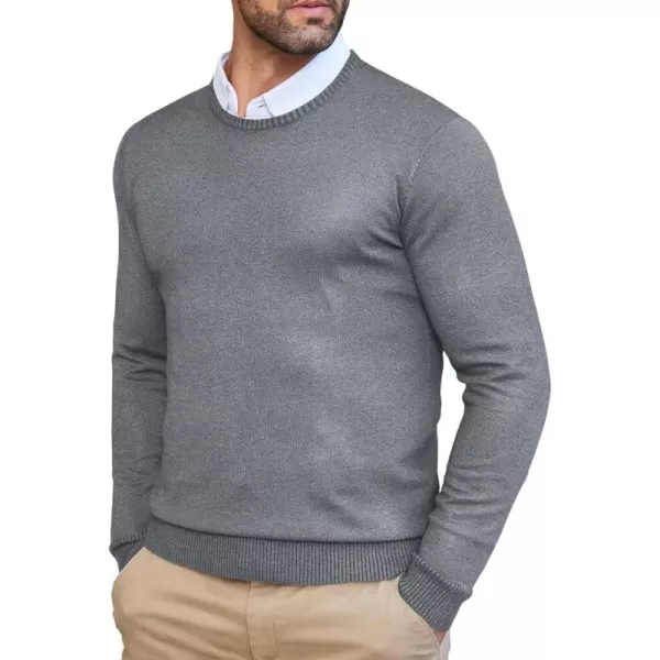 COOFANDY Men's Dress Crew Neck Sweater Slim Fit Lightweight Sweatshirts Knitted Pullover Casual Fashion Long Sleeve Sweater
