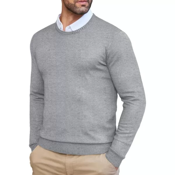 COOFANDY Men's Dress Crew Neck Sweater Slim Fit Lightweight Sweatshirts Knitted Pullover Casual Fashion Long Sleeve Sweater