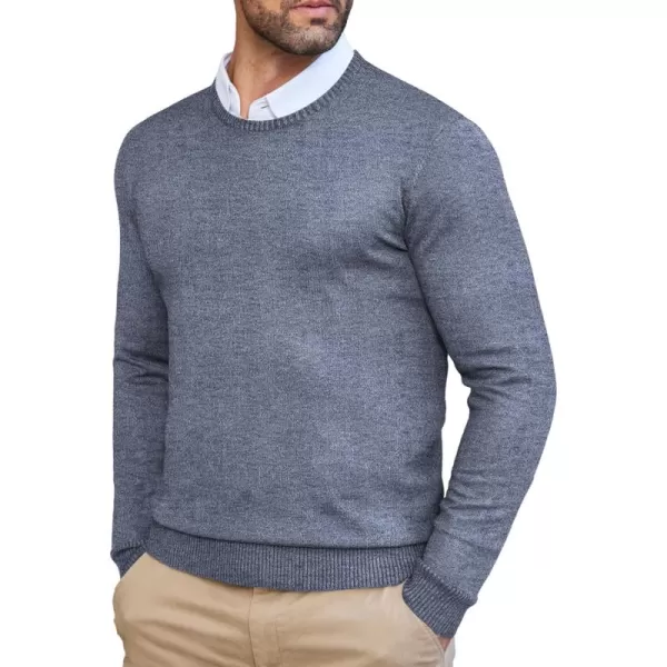 COOFANDY Men's Dress Crew Neck Sweater Slim Fit Lightweight Sweatshirts Knitted Pullover Casual Fashion Long Sleeve Sweater