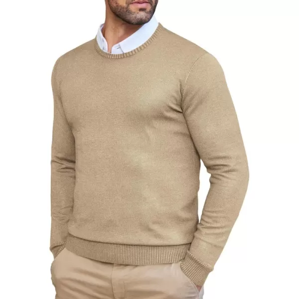 COOFANDY Men's Dress Crew Neck Sweater Slim Fit Lightweight Sweatshirts Knitted Pullover Casual Fashion Long Sleeve Sweater