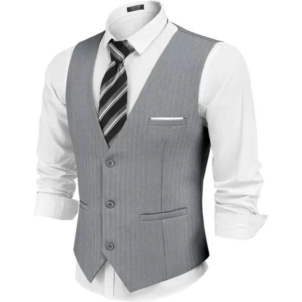 COOFANDY Mens Dress Vest Casual Business Waistcoat Formal Wedding 3 Button Suit Vest