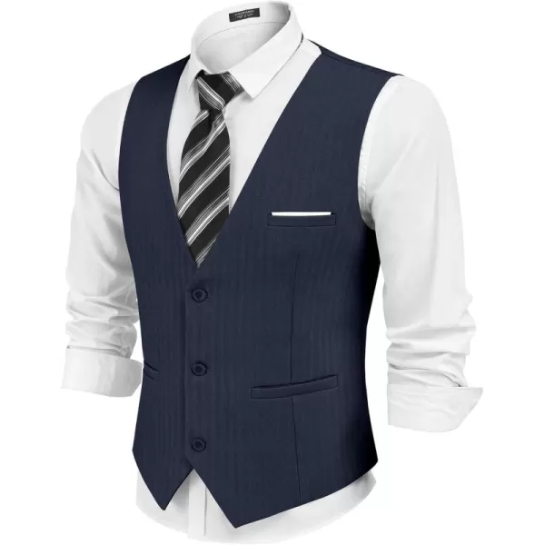 COOFANDY Mens Dress Vest Casual Business Waistcoat Formal Wedding 3 Button Suit Vest
