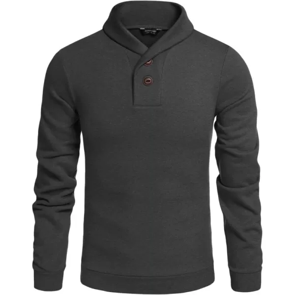COOFANDY Men's Fashion Shawl Collar Pullover Casual Long Sleeve Knitted Sweater Sweatshirts