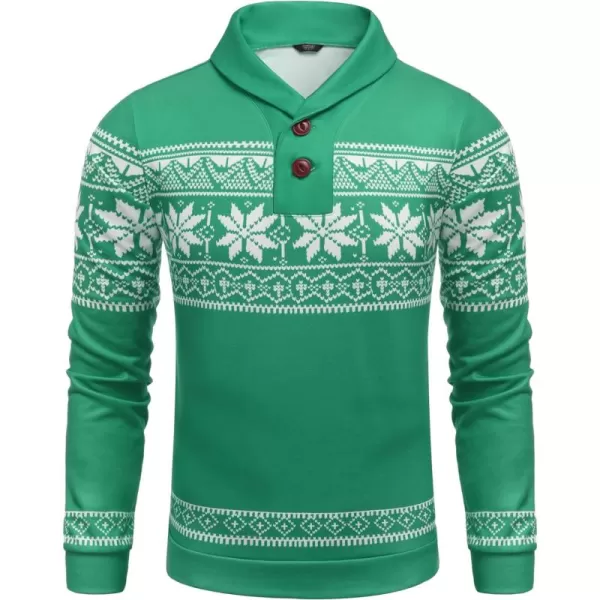 COOFANDY Men's Fashion Shawl Collar Pullover Casual Long Sleeve Knitted Sweater Sweatshirts