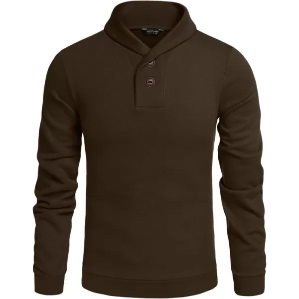 COOFANDY Men's Fashion Shawl Collar Pullover Casual Long Sleeve Knitted Sweater Sweatshirts