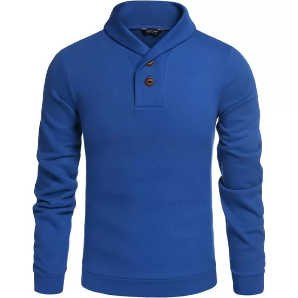 COOFANDY Men's Fashion Shawl Collar Pullover Casual Long Sleeve Knitted Sweater Sweatshirts