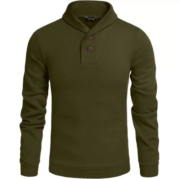 COOFANDY Men's Fashion Shawl Collar Pullover Casual Long Sleeve Knitted Sweater Sweatshirts