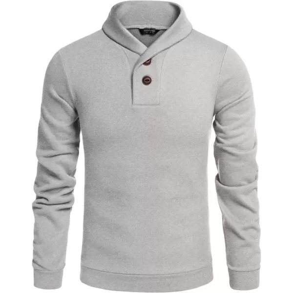 COOFANDY Men's Fashion Shawl Collar Pullover Casual Long Sleeve Knitted Sweater Sweatshirts