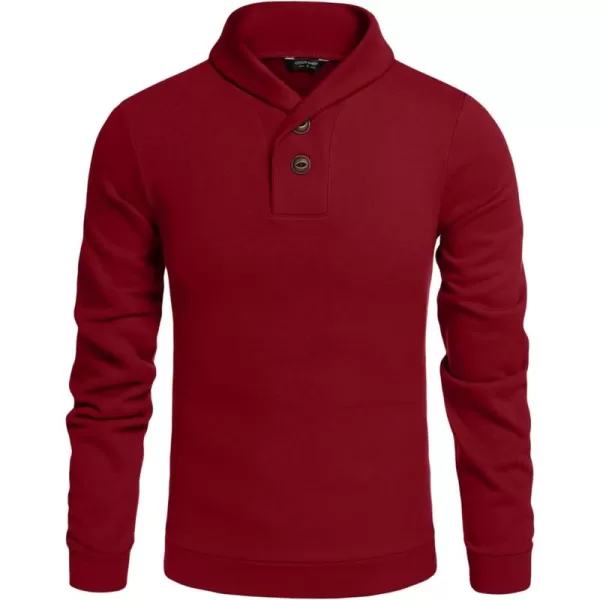 COOFANDY Men's Fashion Shawl Collar Pullover Casual Long Sleeve Knitted Sweater Sweatshirts