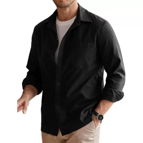 COOFANDY Men's Flannel Plaid Shirts Long Sleeve Button Down Casual Shirt Jacket