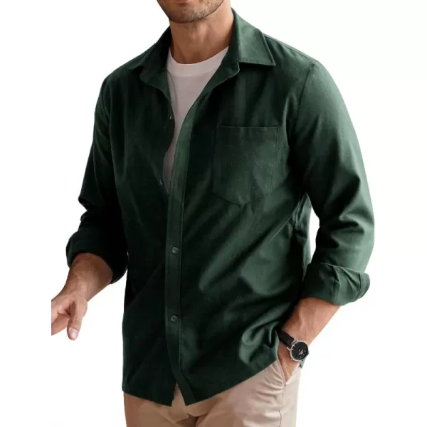 COOFANDY Men's Flannel Plaid Shirts Long Sleeve Button Down Casual Shirt Jacket