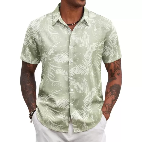COOFANDY Mens Hawaiian Floral Shirts Tropical Button Down Shirt Summer Beach Shirt