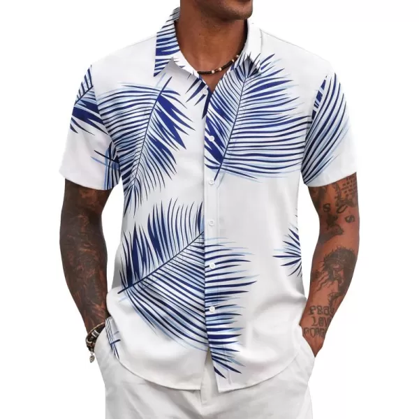 COOFANDY Mens Hawaiian Floral Shirts Tropical Button Down Shirt Summer Beach Shirt