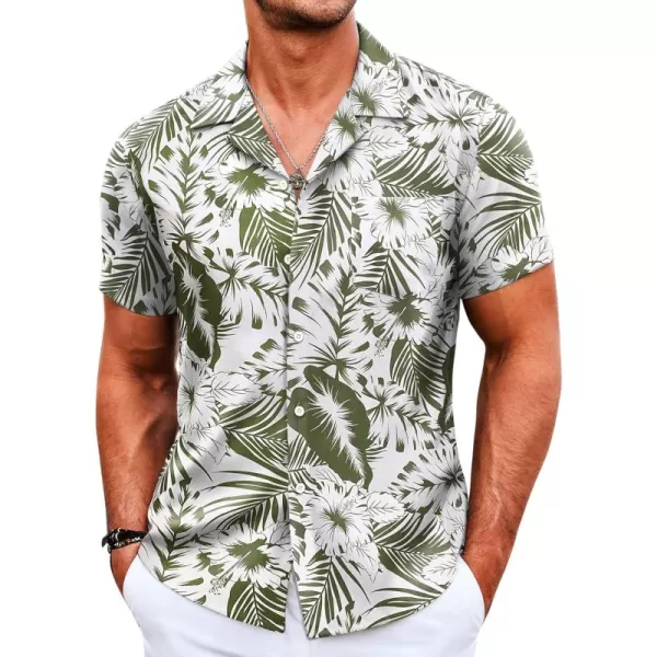 COOFANDY Mens Hawaiian Shirts Short Sleeve Tropical Button Down Shirts Casual Summer Beach Shirts