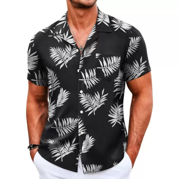 COOFANDY Mens Hawaiian Shirts Short Sleeve Tropical Button Down Shirts Casual Summer Beach Shirts