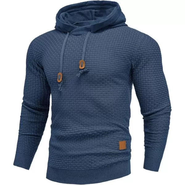 COOFANDY Men's Knitted Hoodies Hipster Casual Hooded Sweatshirt Long Sleeve Pullover Sweaters Slim Fit Polo Hoodie