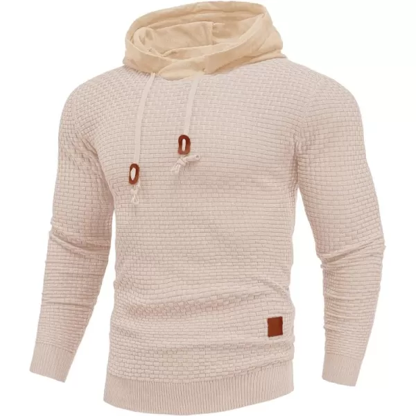 COOFANDY Men's Knitted Hoodies Hipster Casual Hooded Sweatshirt Long Sleeve Pullover Sweaters Slim Fit Polo Hoodie