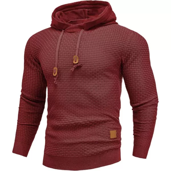 COOFANDY Men's Knitted Hoodies Hipster Casual Hooded Sweatshirt Long Sleeve Pullover Sweaters Slim Fit Polo Hoodie